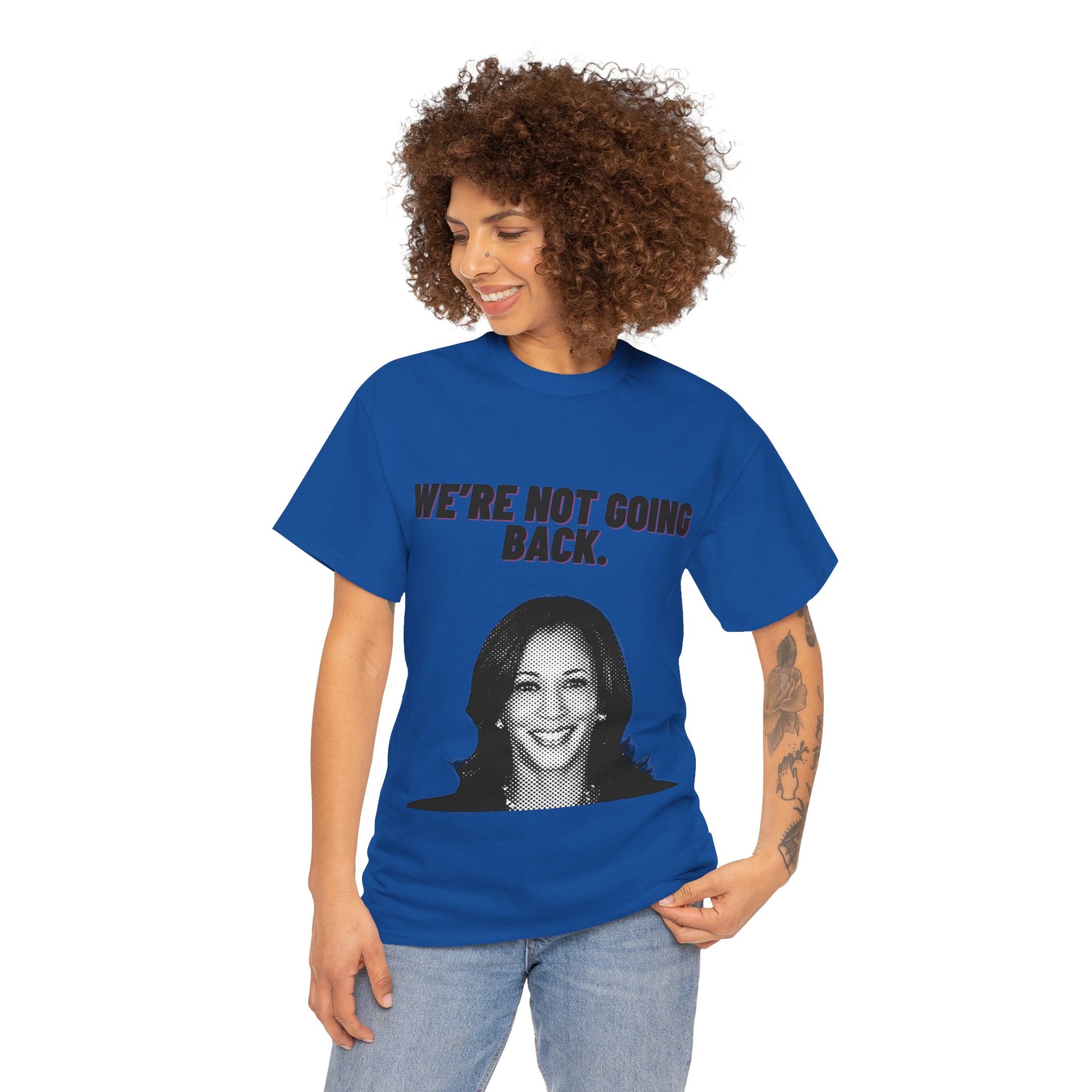 We're Not Going Back Kamala 2024 Unisex Heavy Cotton Tee T-Shirt