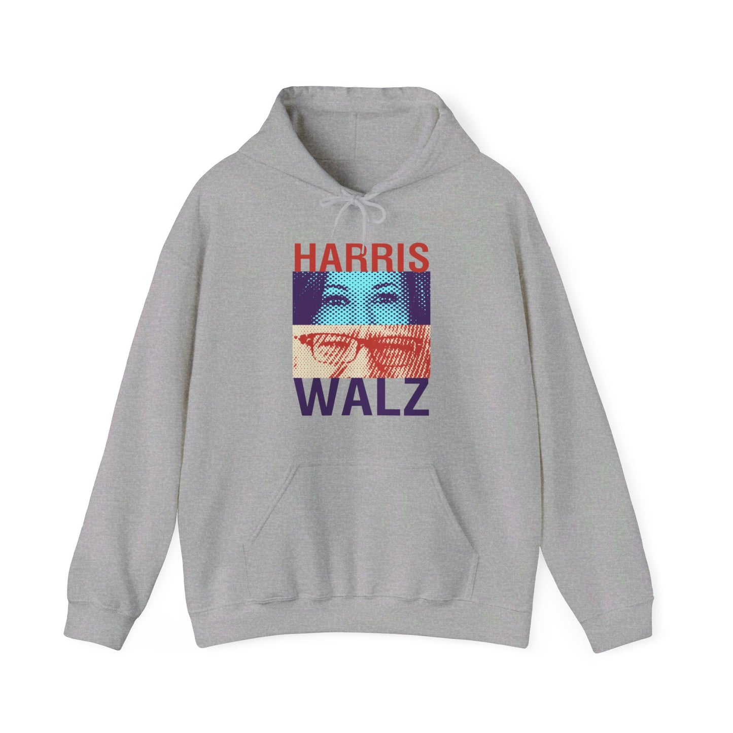 Harris Walz 2024 Unisex Heavy Blend™ Hooded Sweatshirt Sport Grey Hoodie