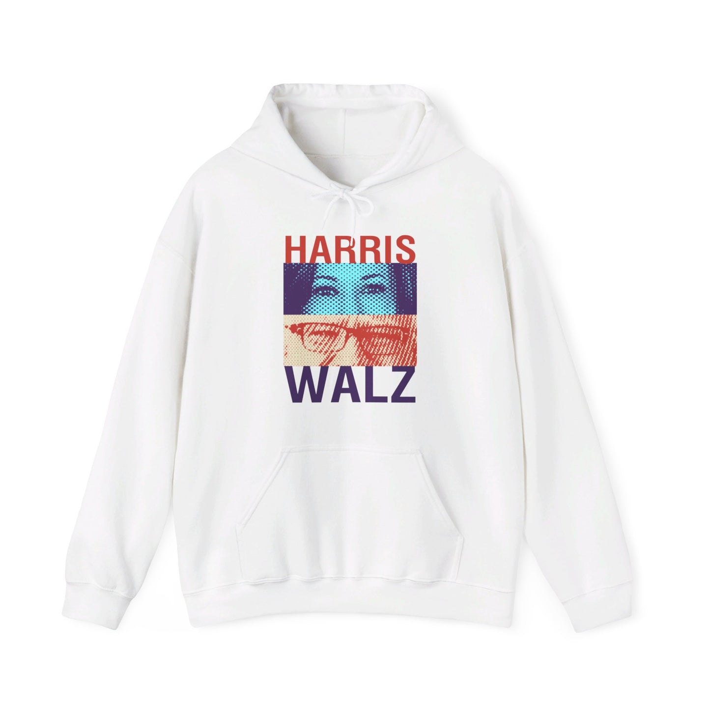 Harris Walz 2024 Unisex Heavy Blend™ Hooded Sweatshirt White Hoodie