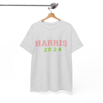 Pink & Green Harris 2024 Unisex Heavy Cotton Tee Ash T-Shirt