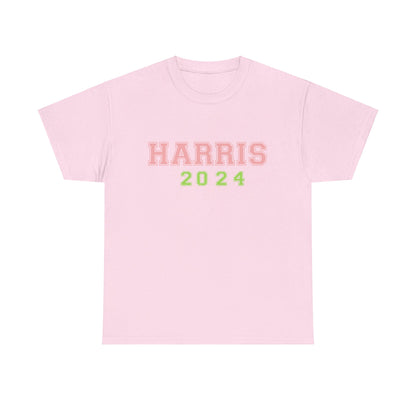 Pink & Green Harris 2024 Unisex Heavy Cotton Tee T-Shirt