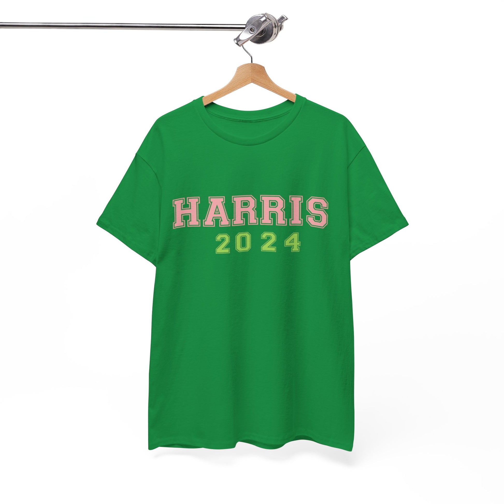 Pink & Green Harris 2024 Unisex Heavy Cotton Tee Irish Green T-Shirt