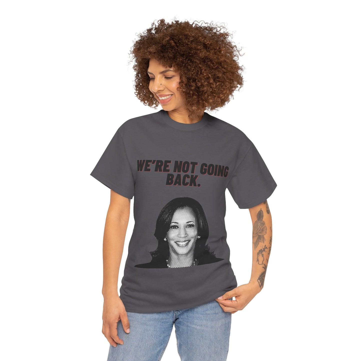 We're Not Going Back Kamala 2024 Unisex Heavy Cotton Tee T-Shirt