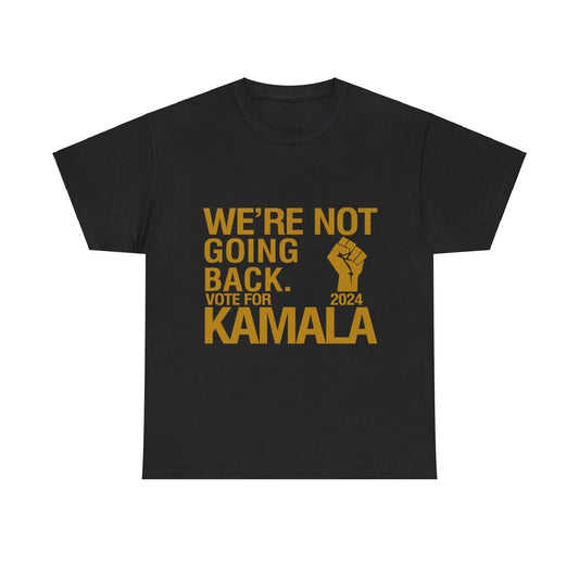 Black & Gold Kamala 2024 Unisex Heavy Cotton Tee T-Shirt