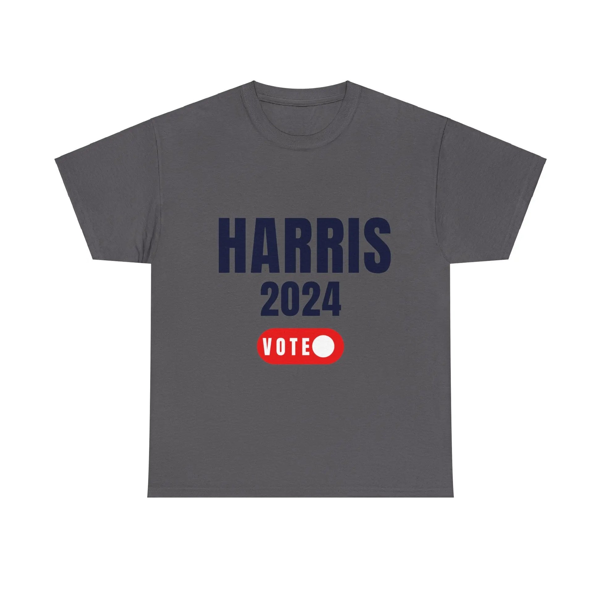 Bold Vote Harris 2024 Unisex Heavy Cotton Tee Charcoal T-Shirt