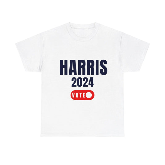 Bold Vote Harris 2024 Unisex Heavy Cotton Tee White T-Shirt