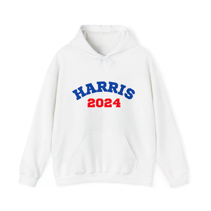 Harris 2024 Classic Red & Blue Unisex Heavy Blend™ Hoodie White Hoodie