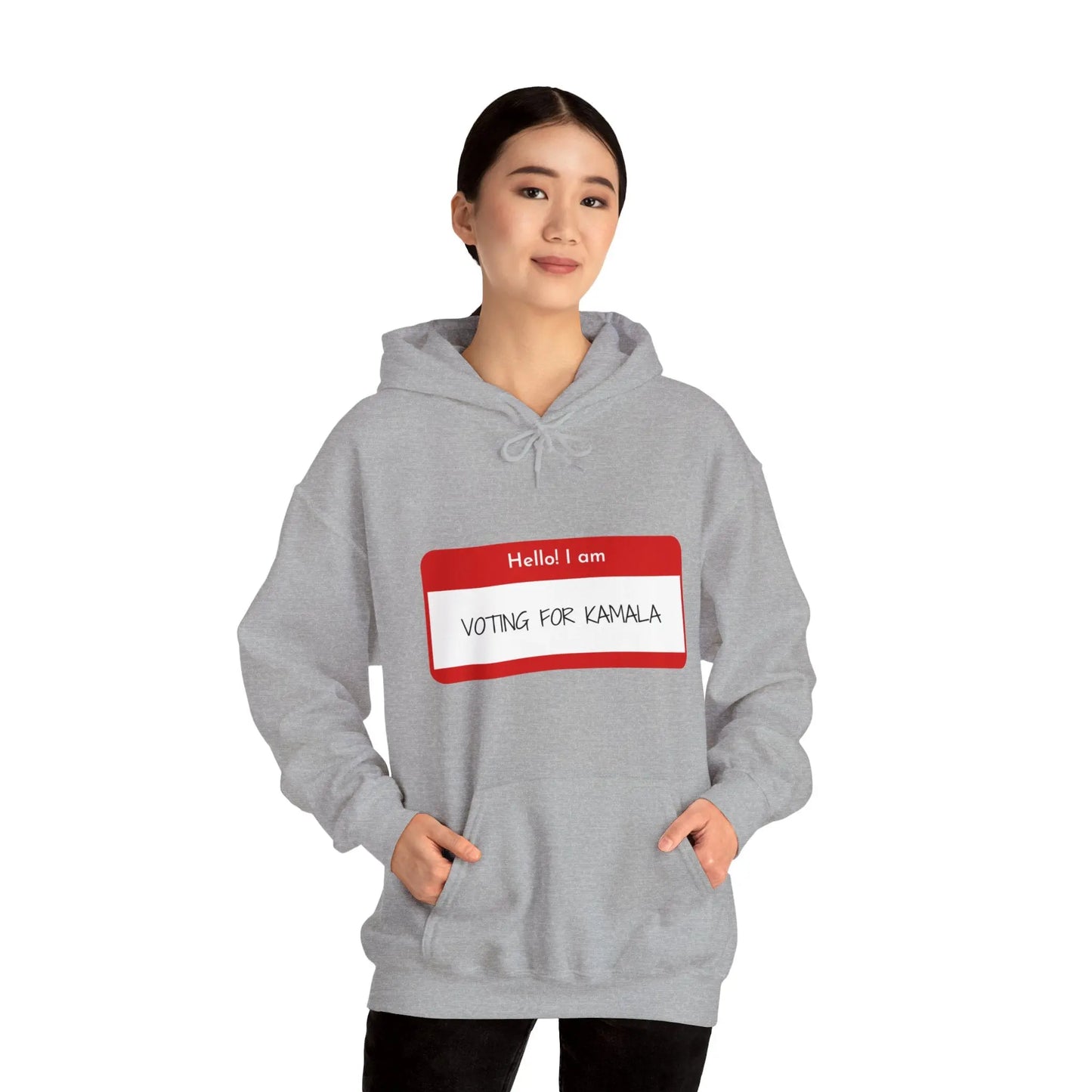 Hello I Am Voting For Kamala Unisex Heavy Blend™ Hooded Sweatshirt - Show Your Support Hoodie