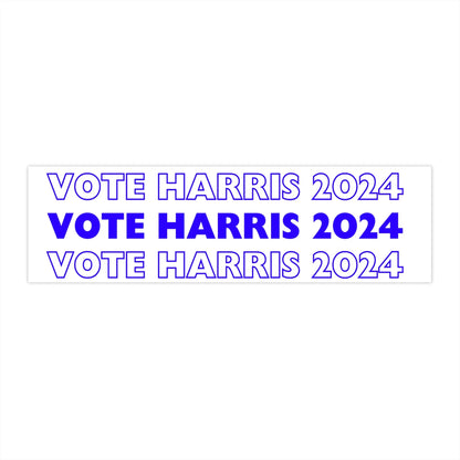 Vote Harris 2024 Modern Multi Bumper Sticker 11" × 3" Rectangle White Paper products